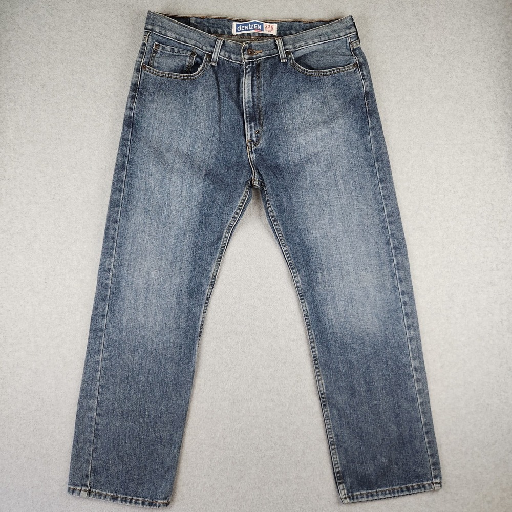 Denizen Levi's 236 Regular‎ Fit Jeans Men's 38x30 Blue Medium Wash Cotton